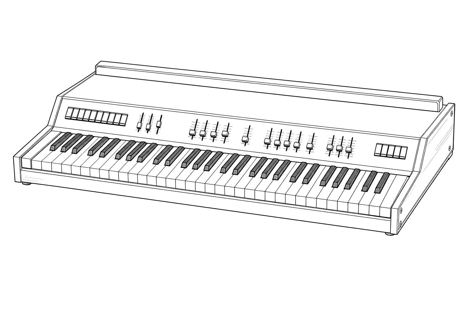 Technical line drawing of ARP String Ensemble
