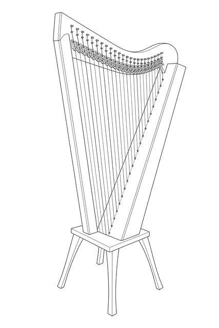 Technical line drawing of Dusty Strings Allegro 26