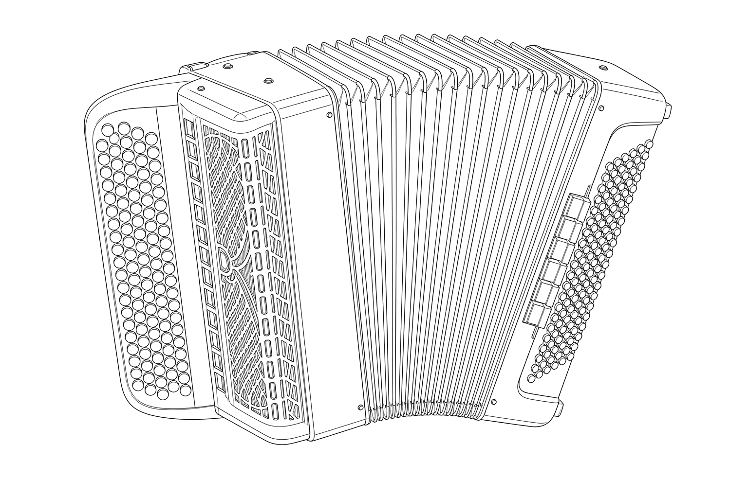 Technical line drawing of Pigini Sirius Millennium