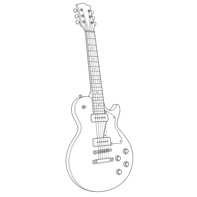 Technical line drawing of Collings 290