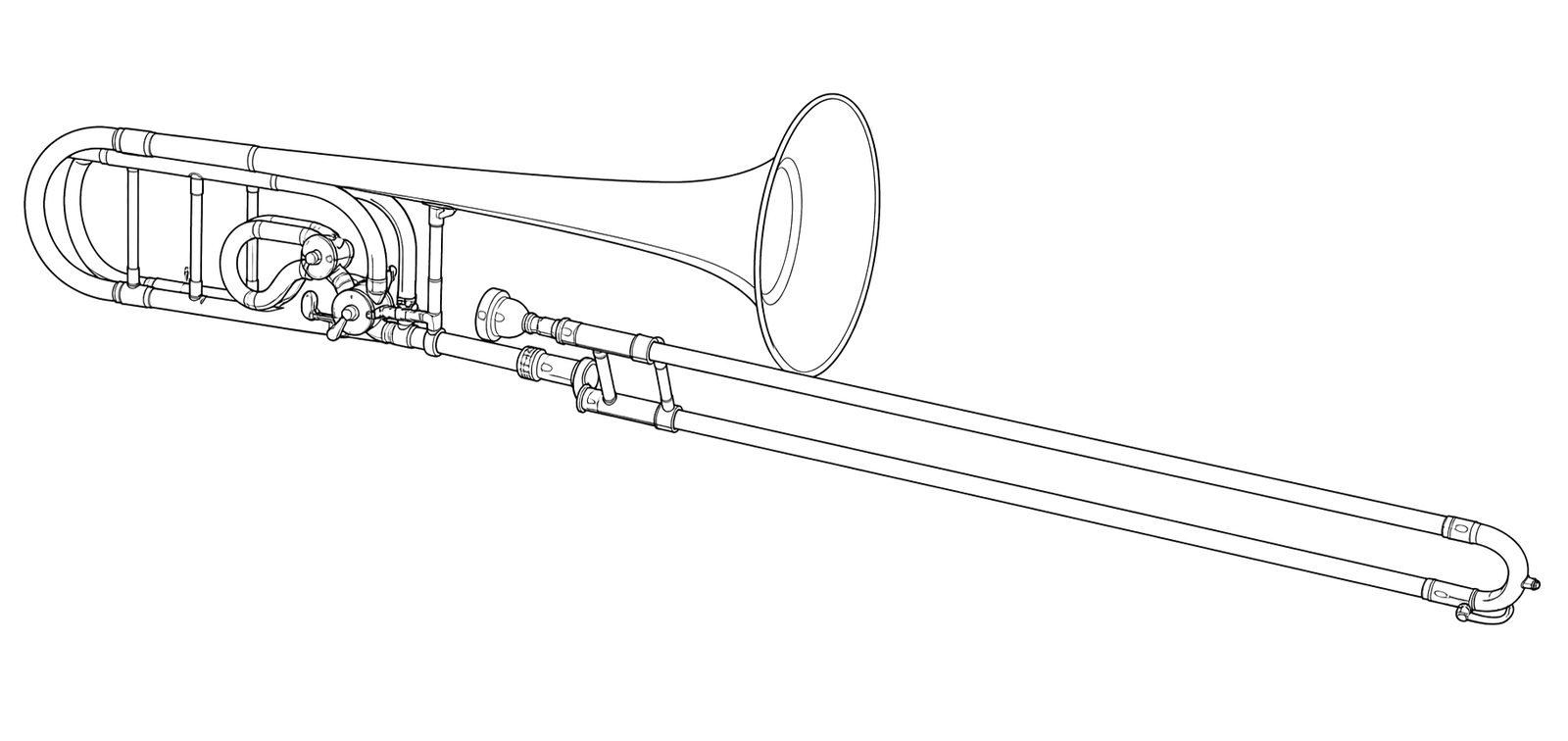 Technical line drawing of Conn 88H