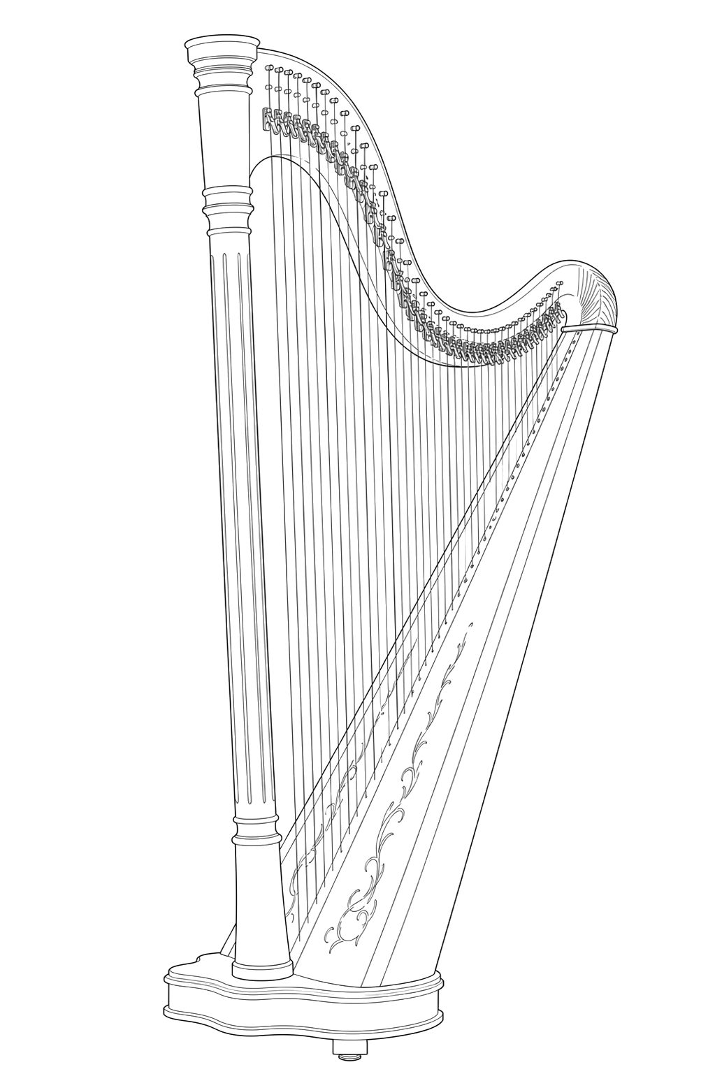 Technical line drawing of Salvi Ana