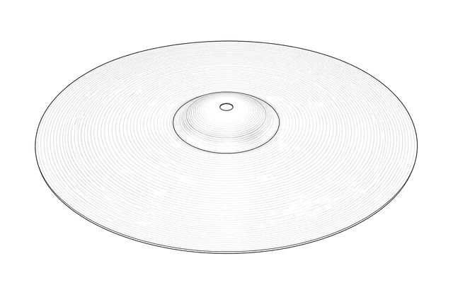 Technical line drawing of Paiste 2002 Crash