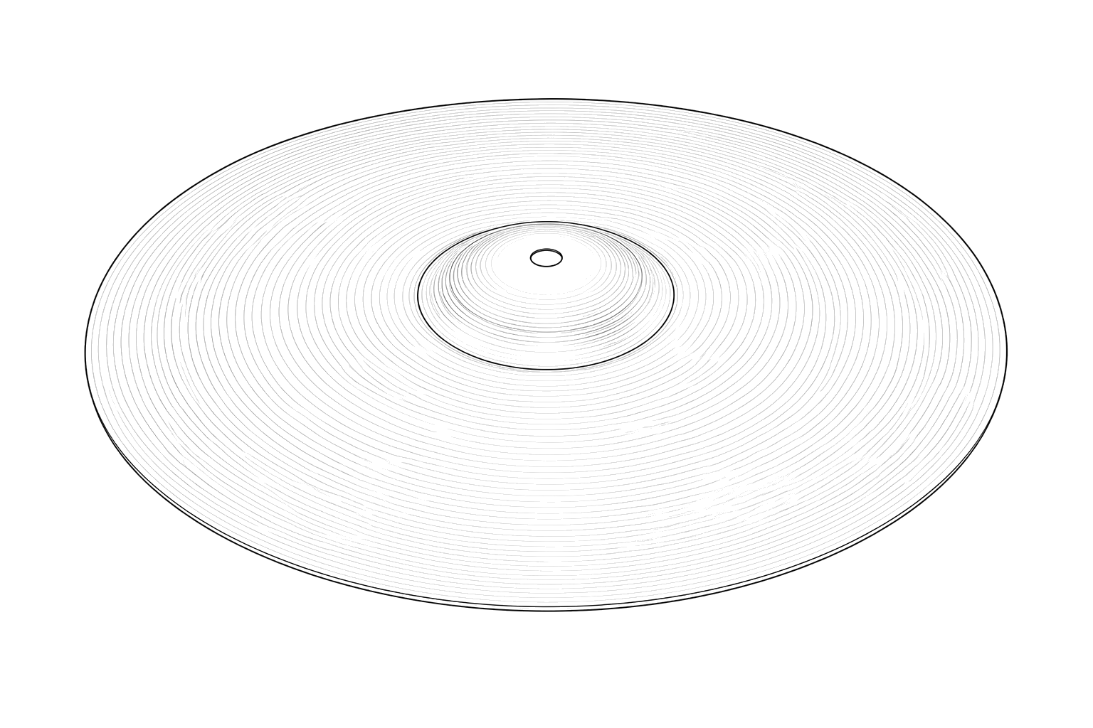 Technical line drawing of Paiste 2002 Crash