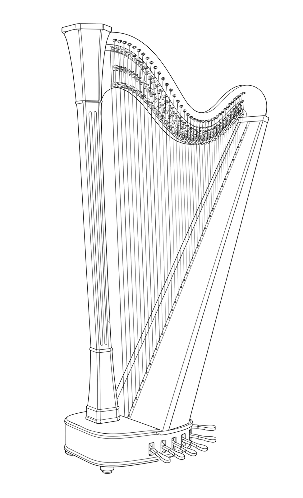 Technical line drawing of Salvi Daphne 47 SE