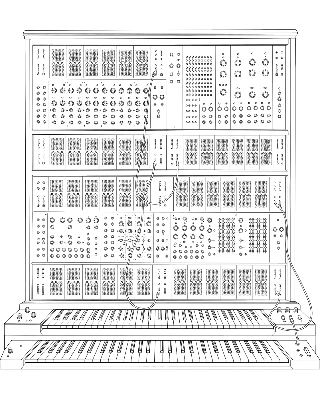 Technical line drawing of ARP 2500