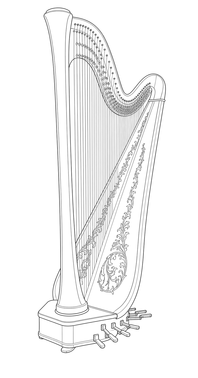Technical line drawing of Venus Penti C