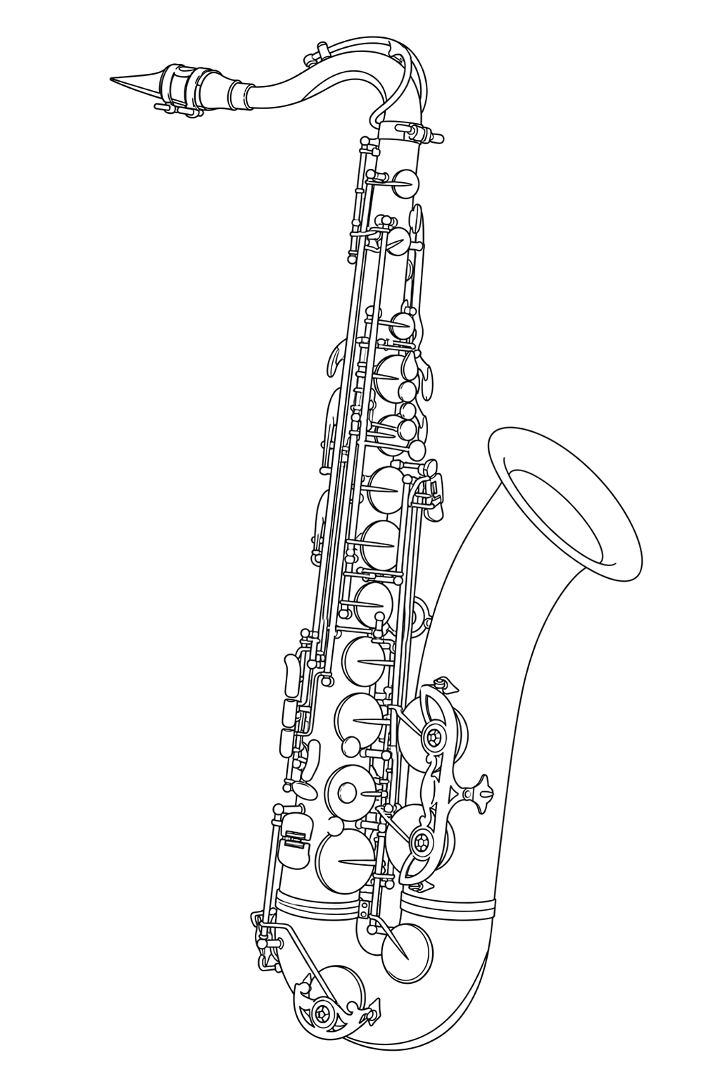 Technical line drawing of Selmer Reference 36