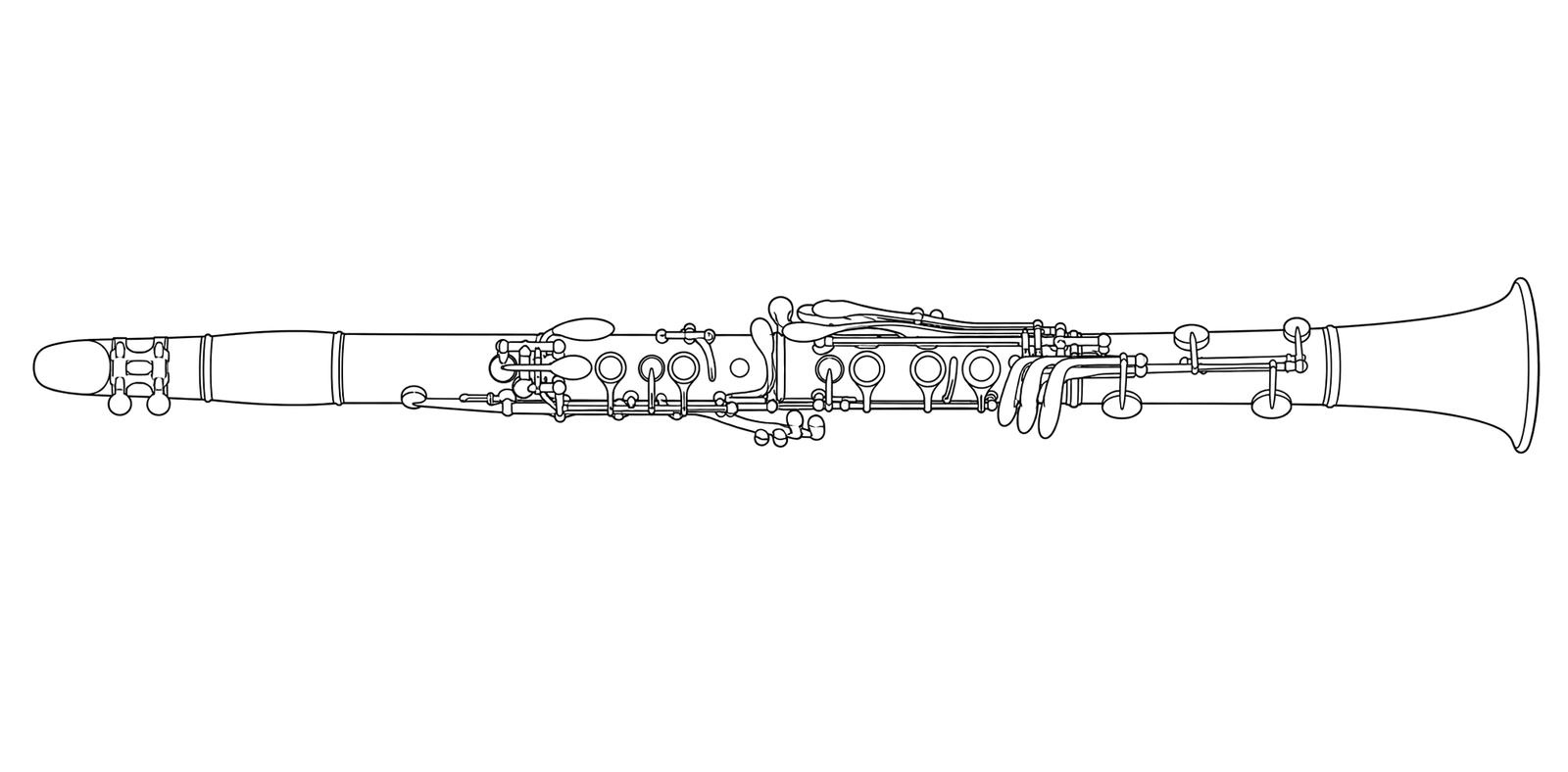 Technical line drawing of Buffet Crampon Divine