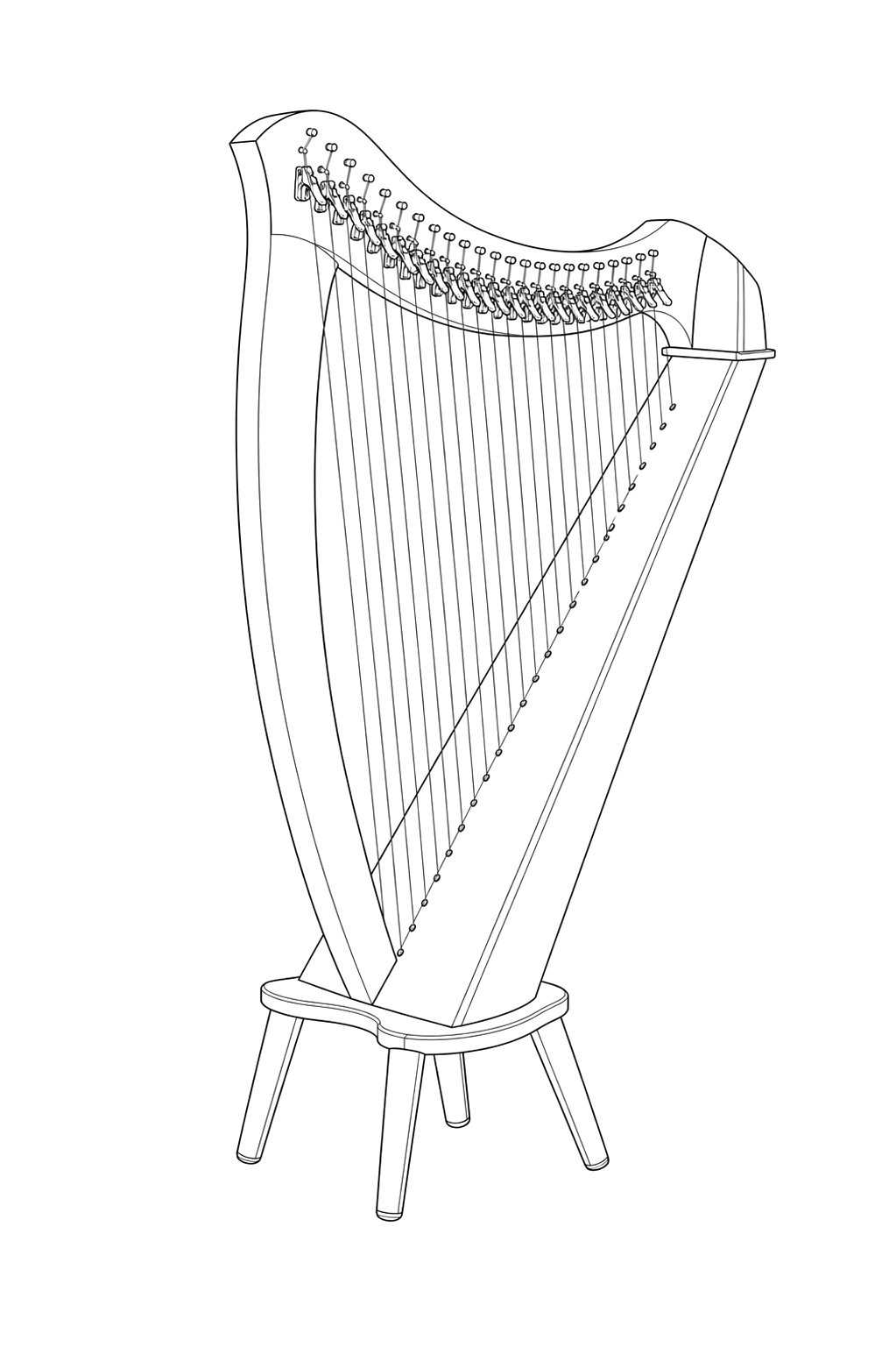 Technical line drawing of Salvi Juno 25