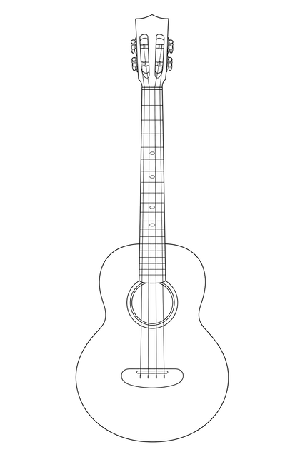Technical line drawing of Kala KA-CT-SMH-BG Contour Mahogany Baritone