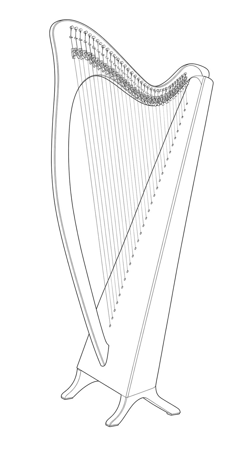 Technical line drawing of Heartland Legend