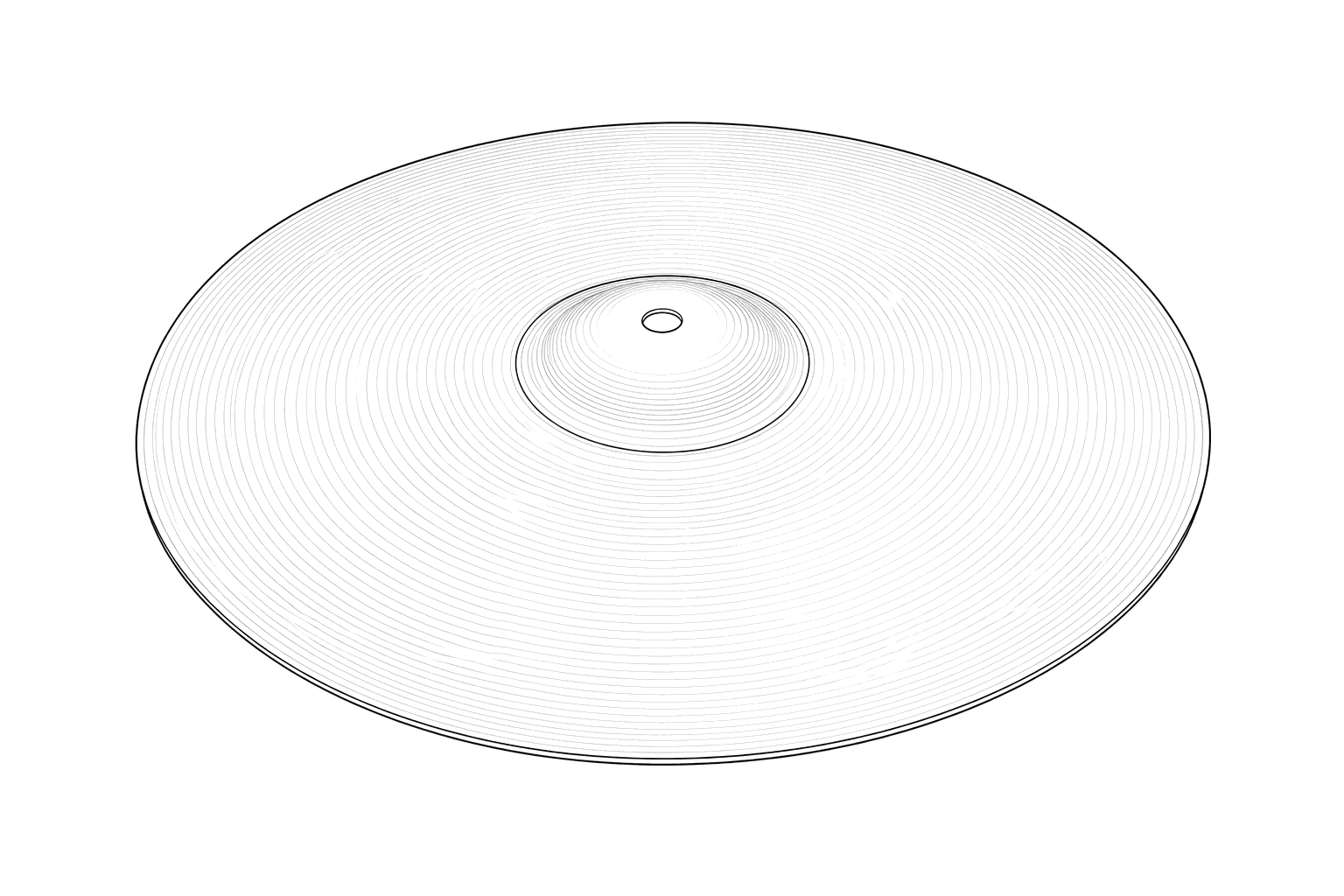 Technical line drawing of Zildjian A Custom Crash