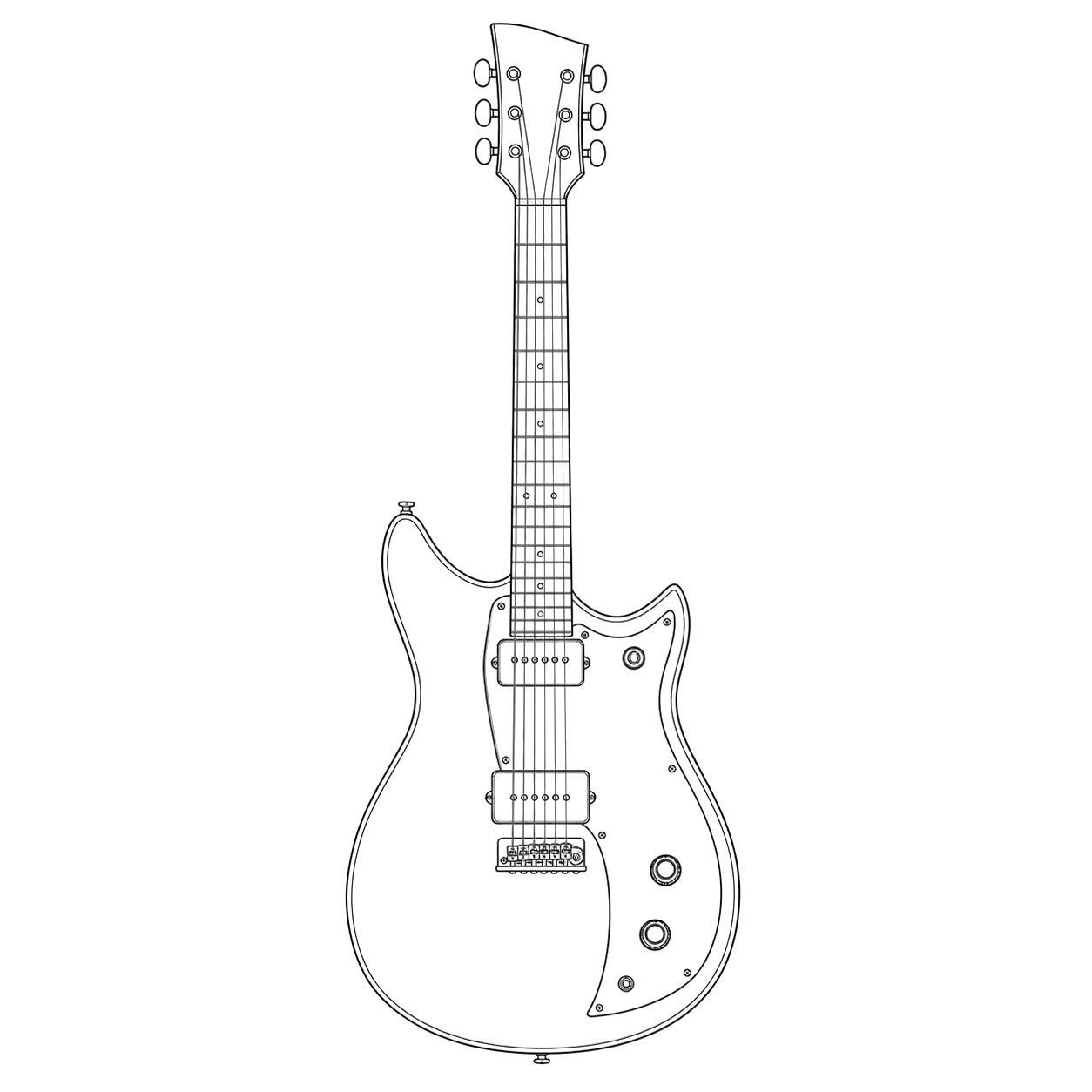 Technical line drawing of Dunable Gnarwhal