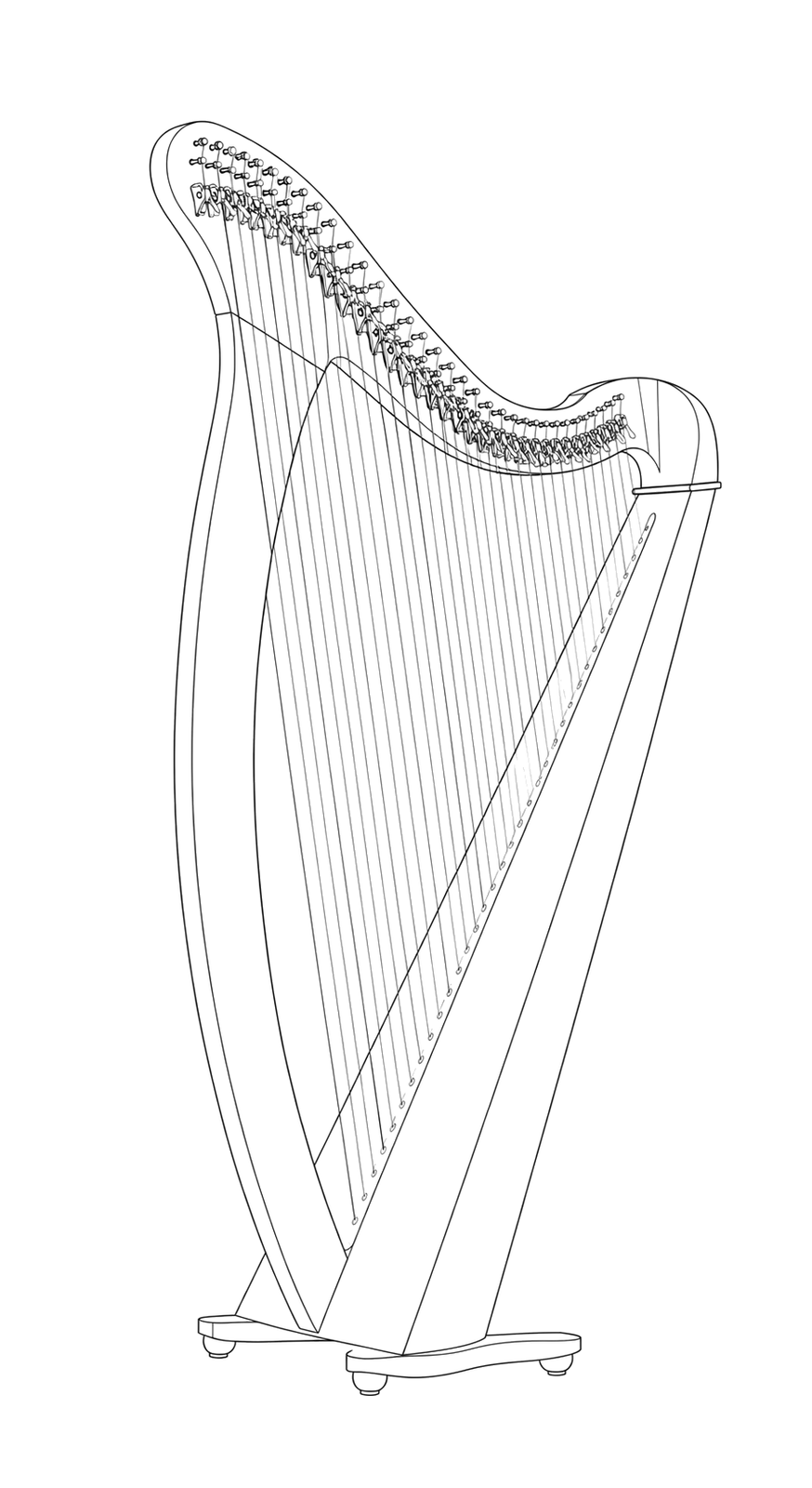 Technical line drawing of Salvi Donegal