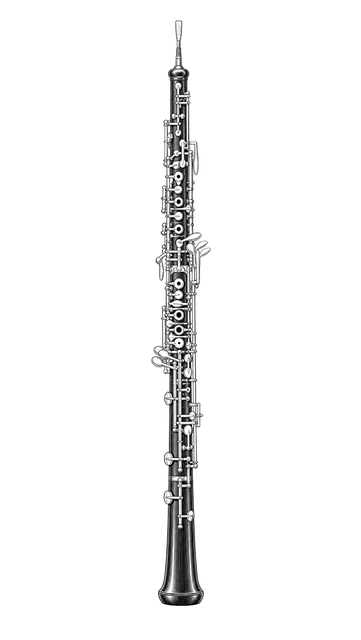 Technical line drawing of Buffet Crampon Orfeo Oboe