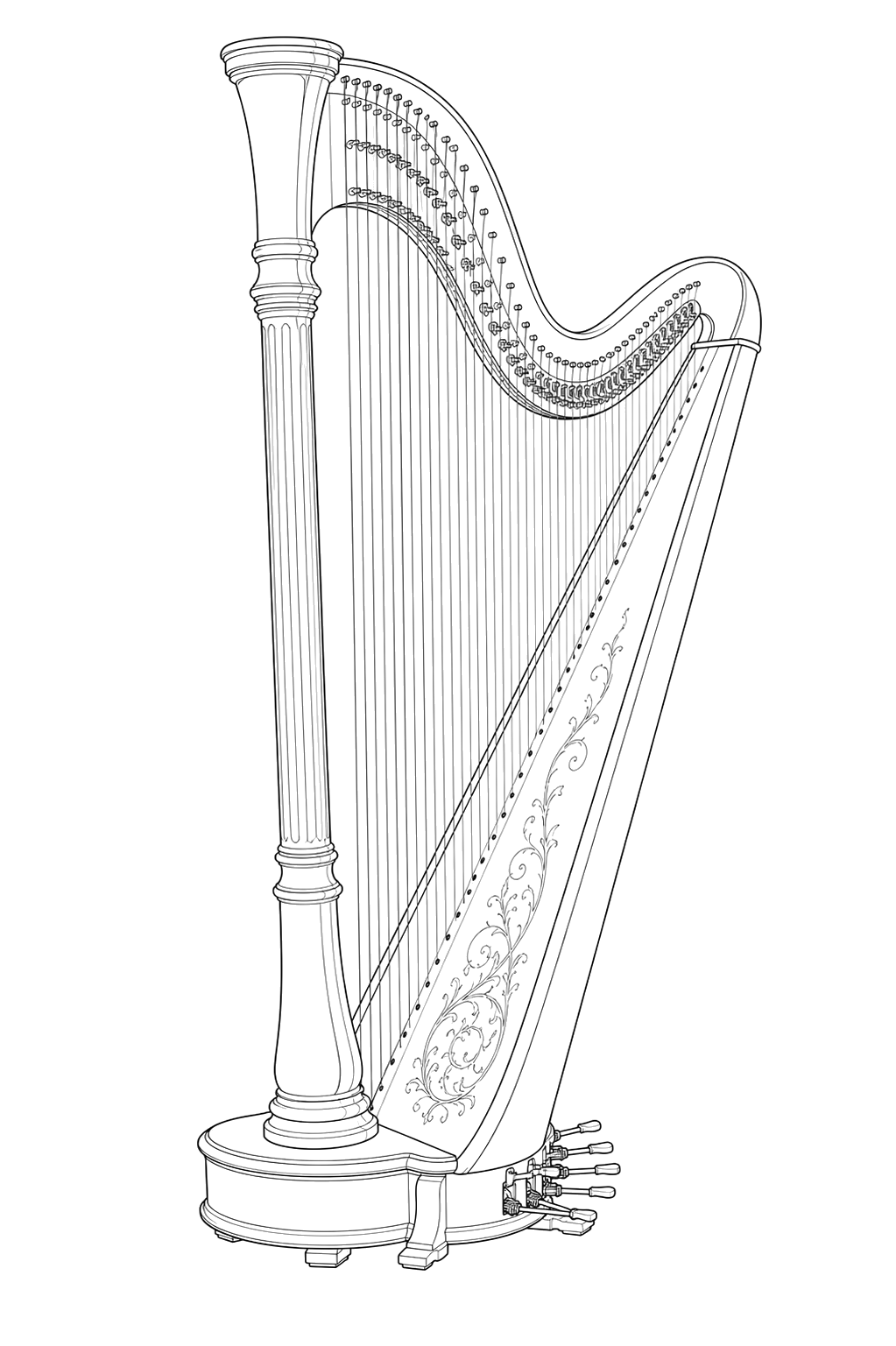 Technical line drawing of Venus Penti