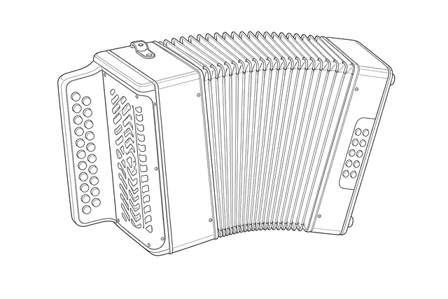 Technical line drawing of Hohner Panther