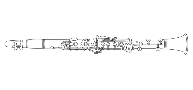 Technical line drawing of Buffet Crampon E13