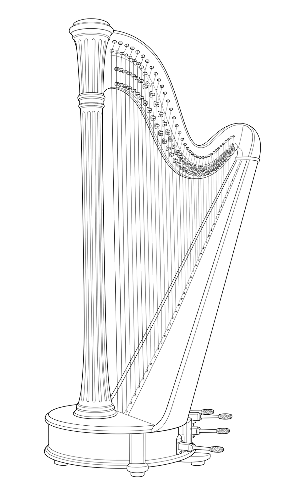 Technical line drawing of Salvi Daphne 40