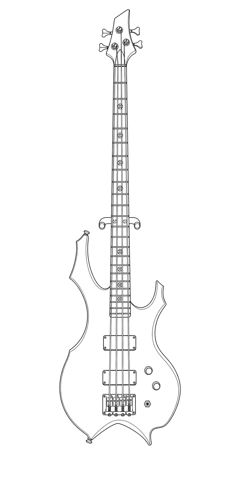 Technical line drawing of ESP LTD TA-200