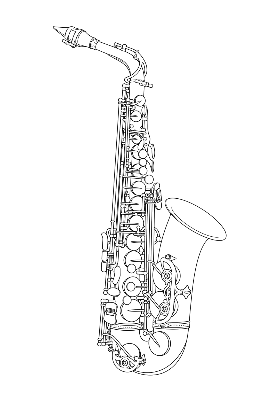 Technical line drawing of Rampone & Cazzani Two Voices (Alto)