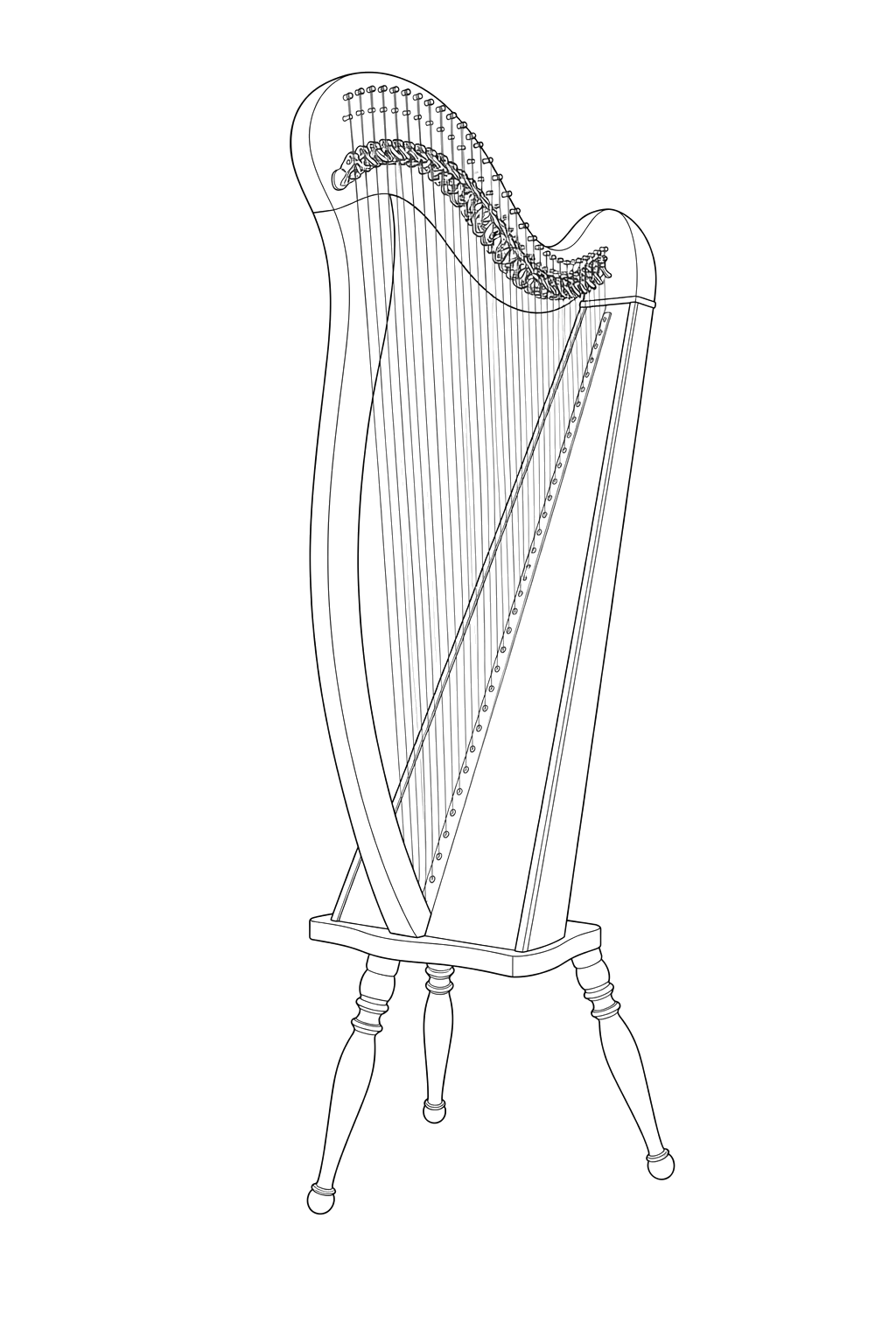 Technical line drawing of Aoyama Irish 130