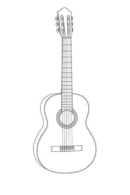 Technical line drawing of Alhambra Green Sustain GS Classical