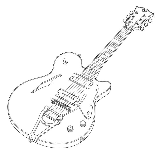Technical line drawing of Duesenberg Caribou