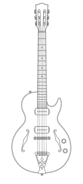 Technical line drawing of B&G Little Sister