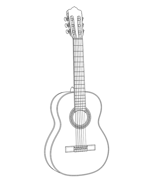Technical line drawing of Alhambra Iberia Ziricote