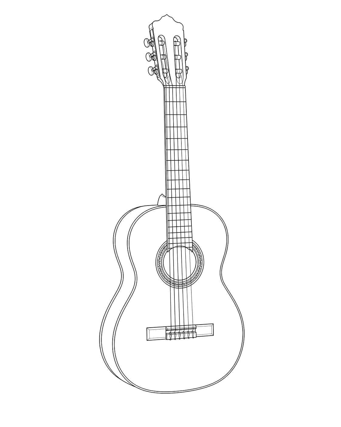 Technical line drawing of Alhambra Iberia Ziricote