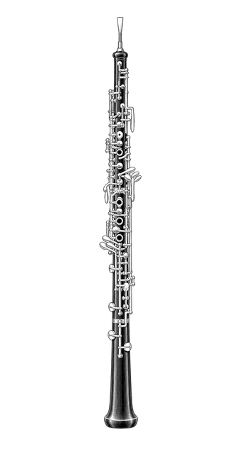 Technical line drawing of Buffet Crampon Virtuose Oboe