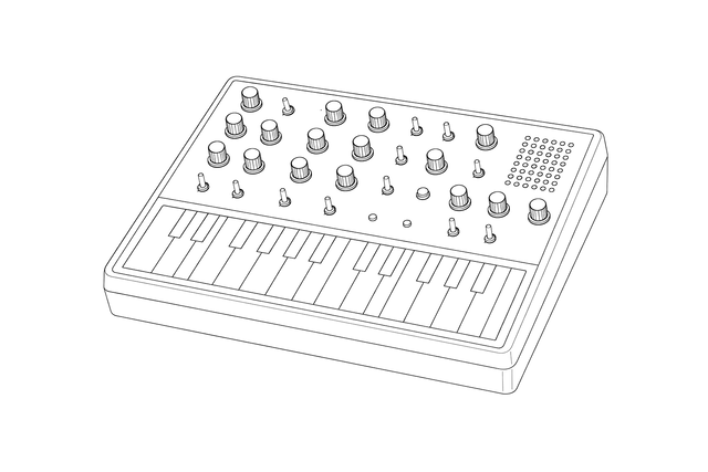 Technical line drawing of EDP Wasp