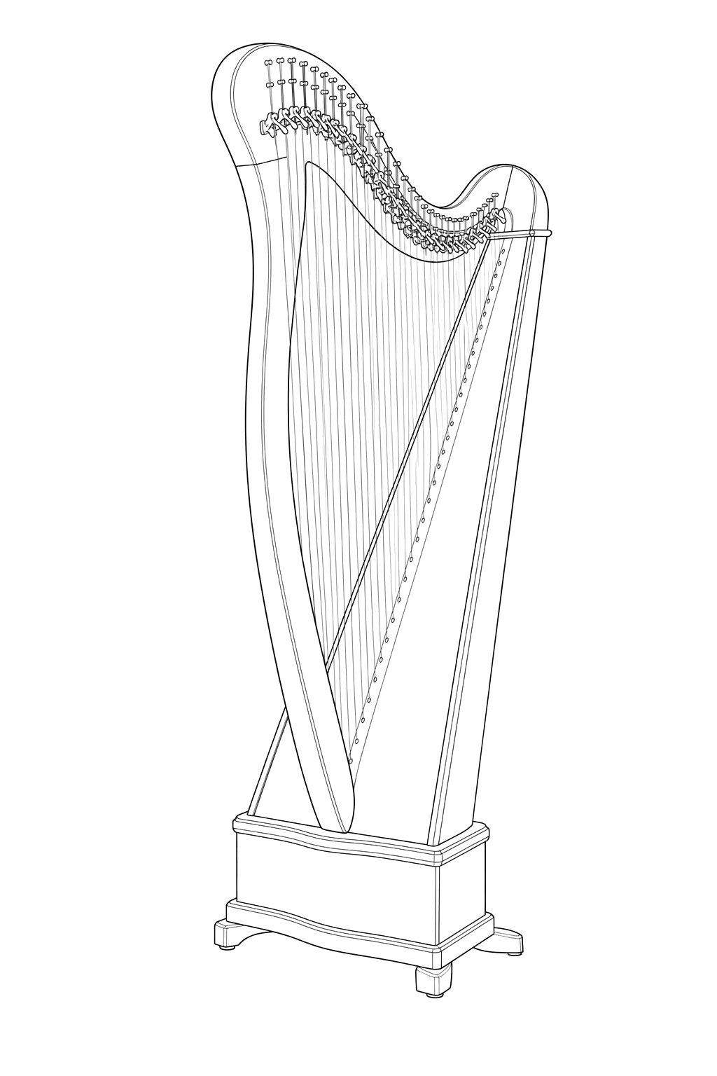 Technical line drawing of Aoyama Irish 140