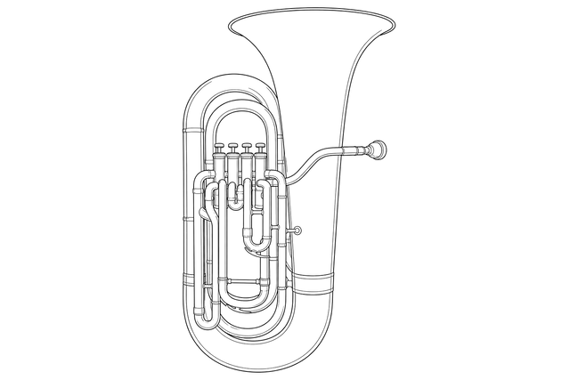 Technical line drawing of Yamaha YBB-321