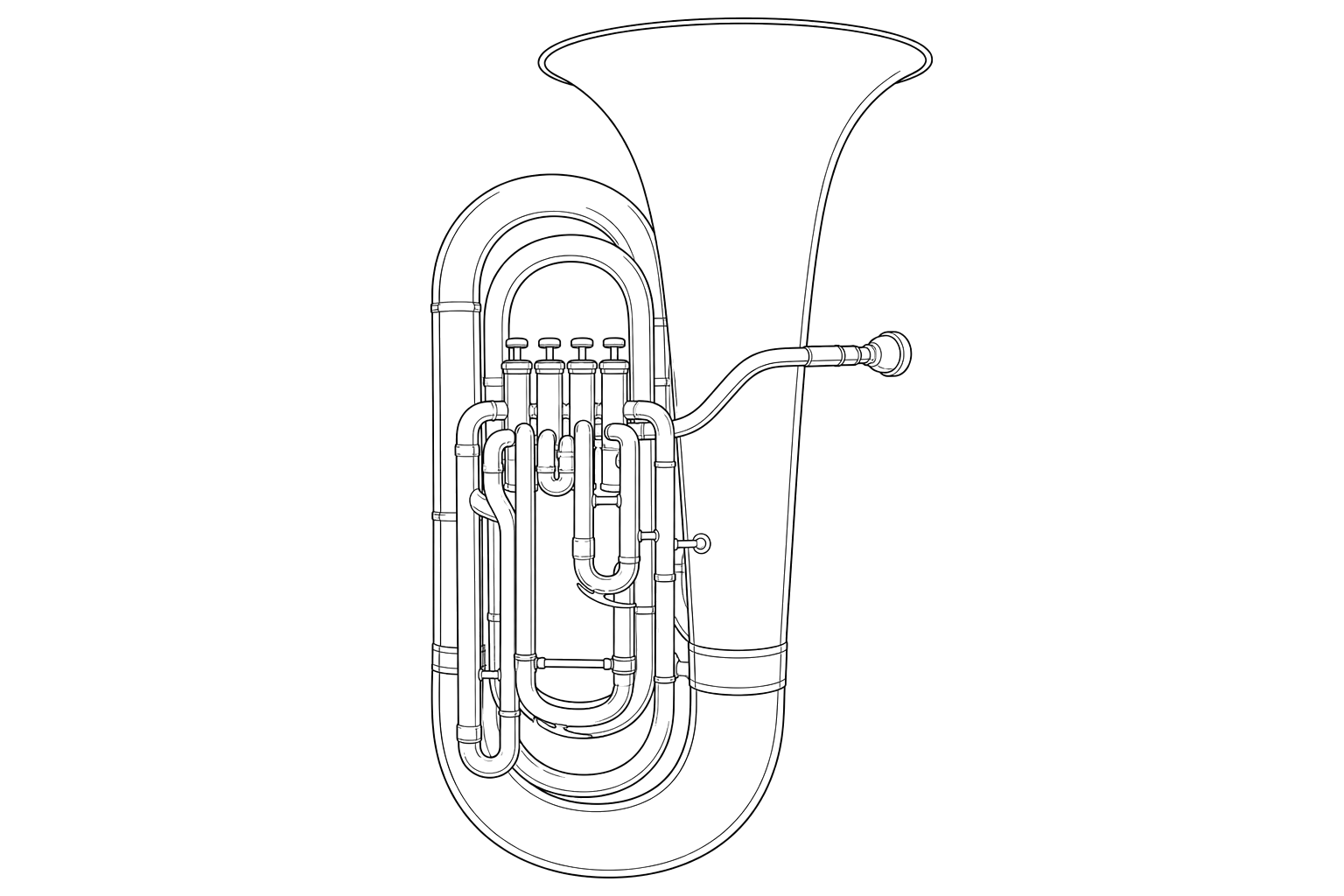 Technical line drawing of Yamaha YBB-321