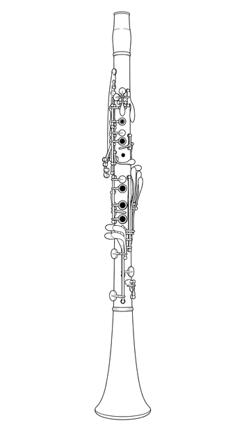 Technical line drawing of Backun Lumière