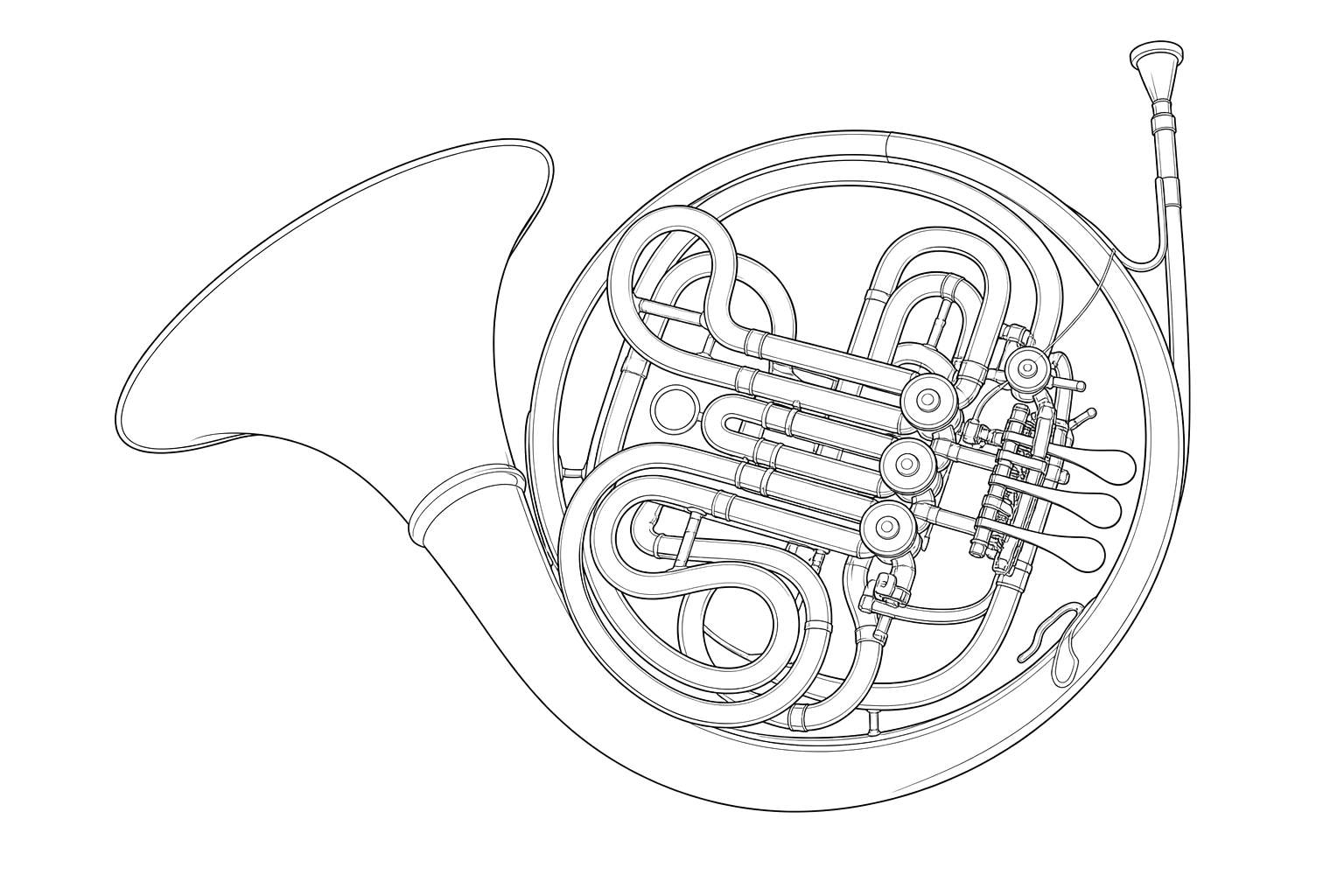 Technical line drawing of Yamaha YHR-567
