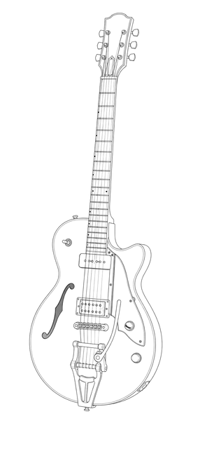 Technical line drawing of Duesenberg Starplayer TV