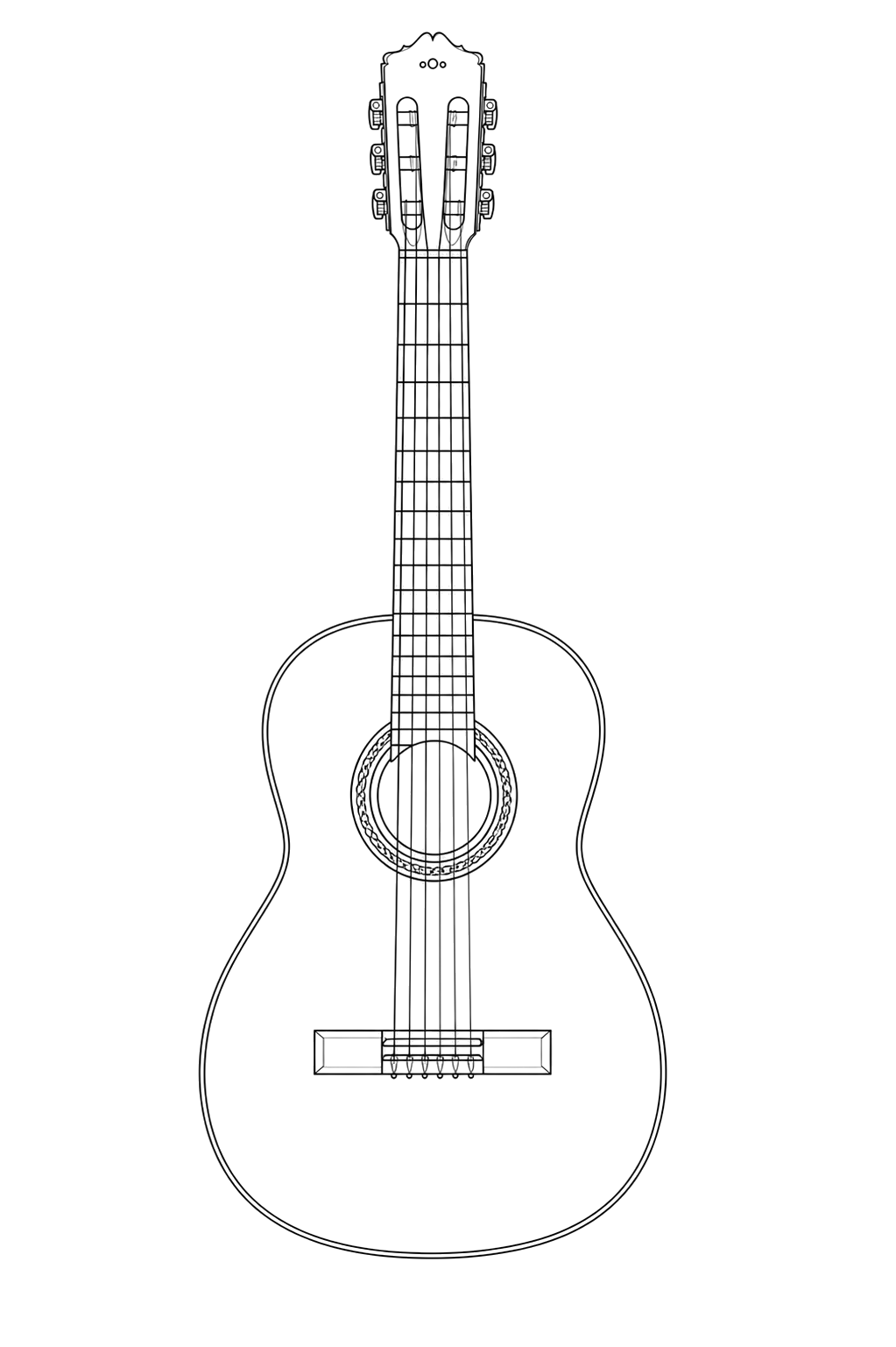 Technical line drawing of Córdoba C10 CD Lefty