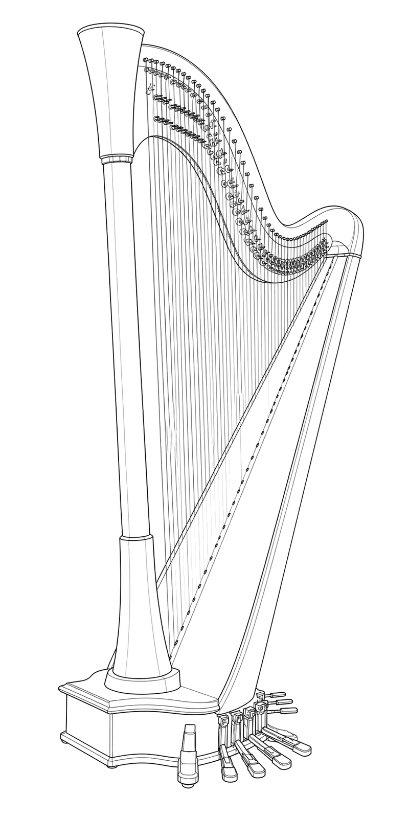 Technical line drawing of Camac The Blue 47