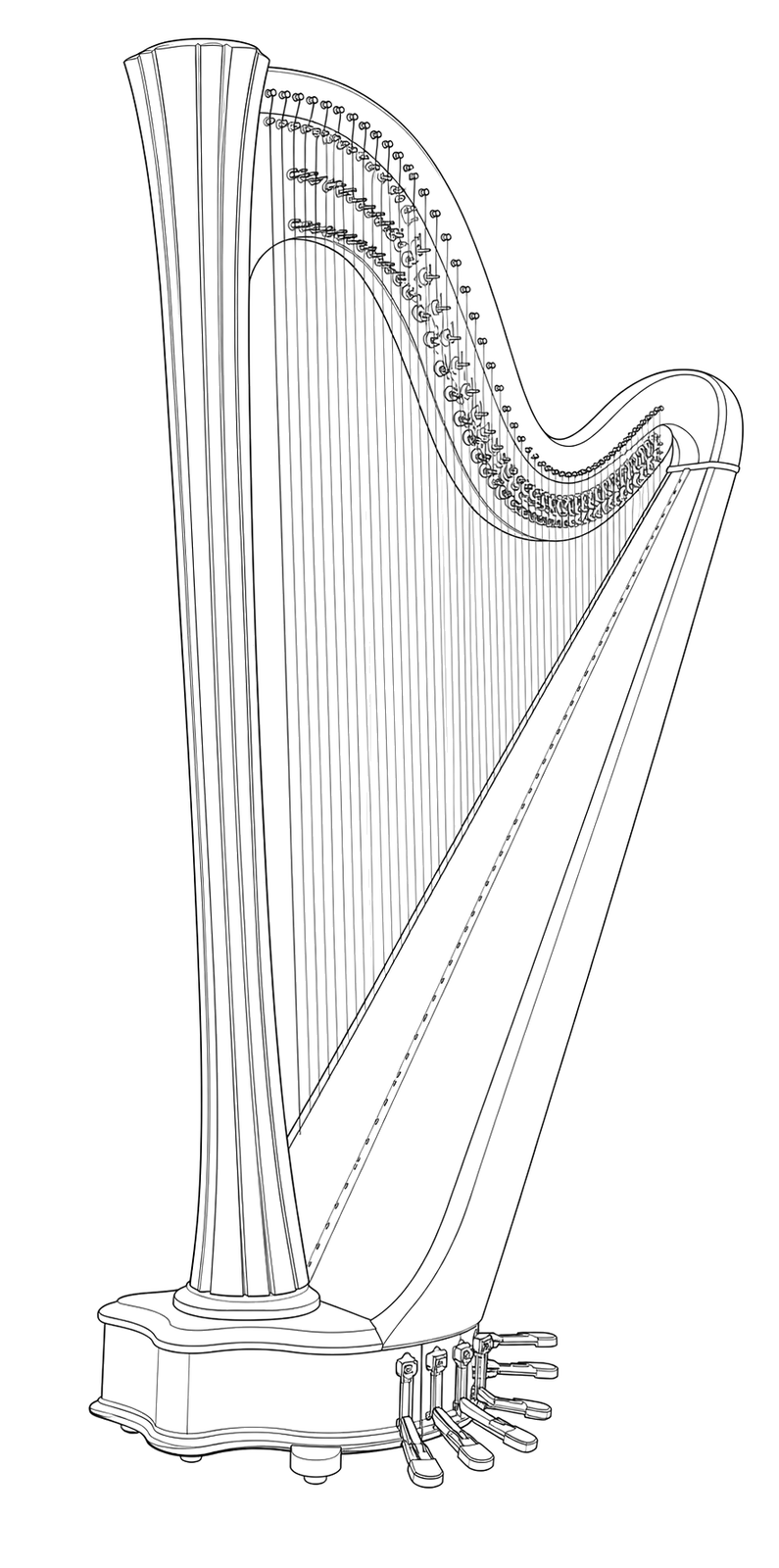 Technical line drawing of Salvi Daphne 47 EX