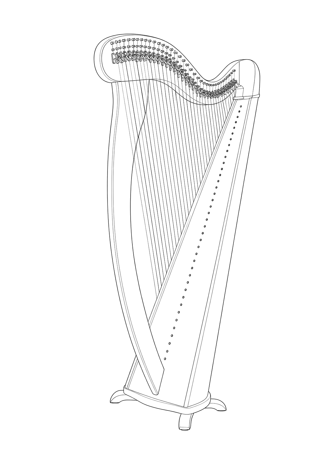 Technical line drawing of Camac Concert Mélusine