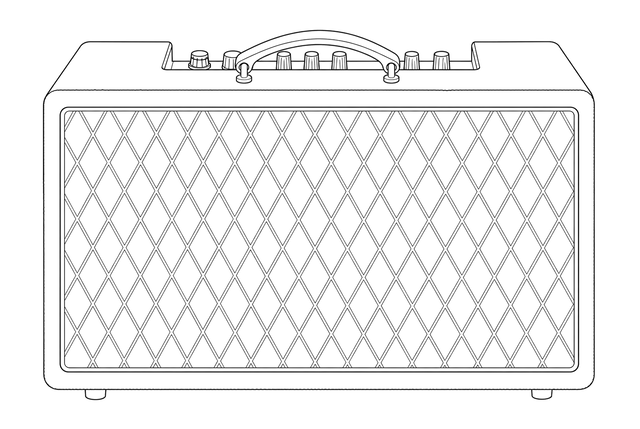 Technical line drawing of Vox Cambridge50