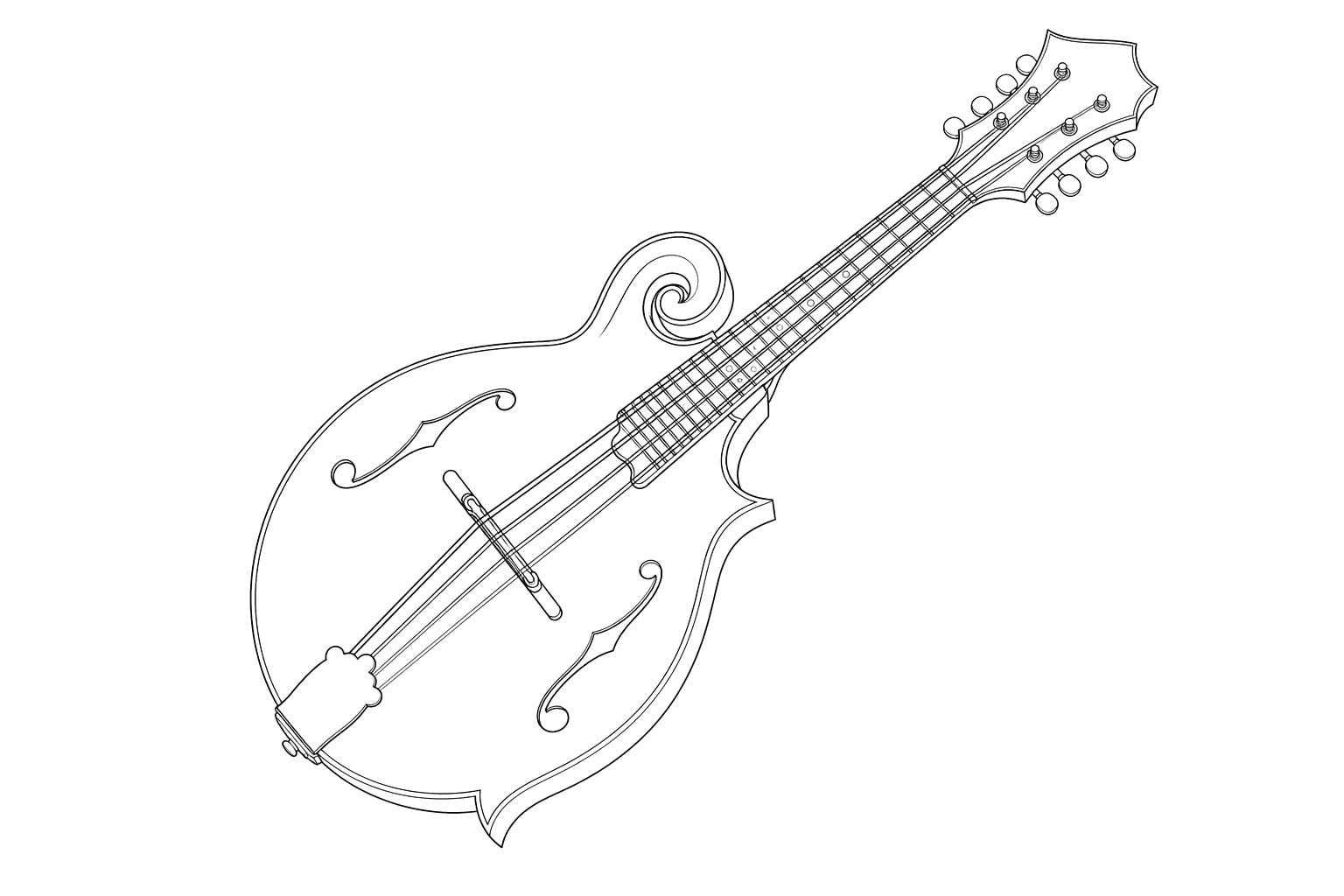 Technical line drawing of Collings MF