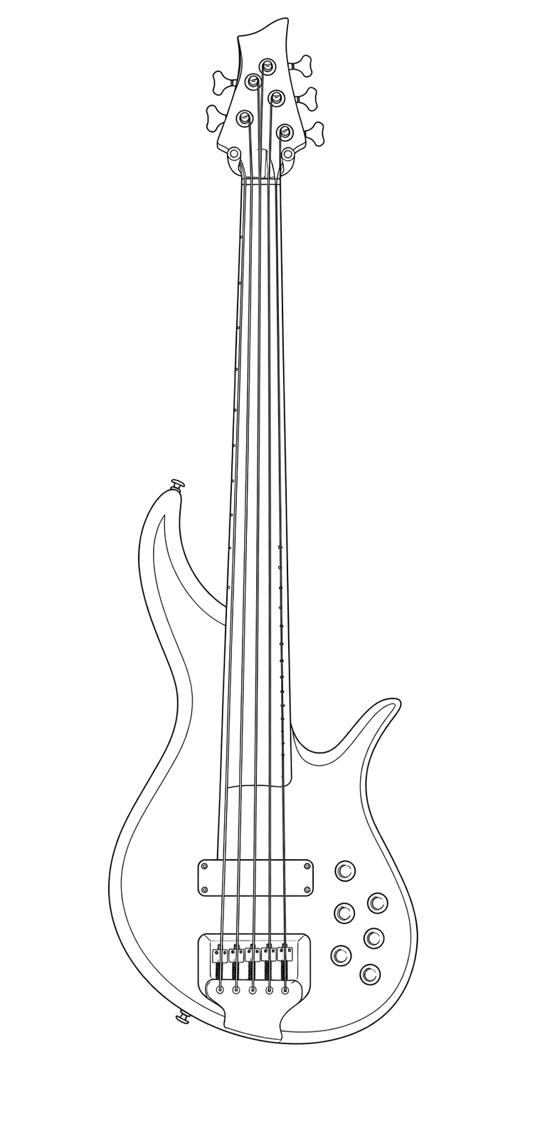 Technical line drawing of F Bass AC Signature