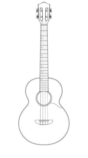 Technical line drawing of Flight Iris BK Baritone