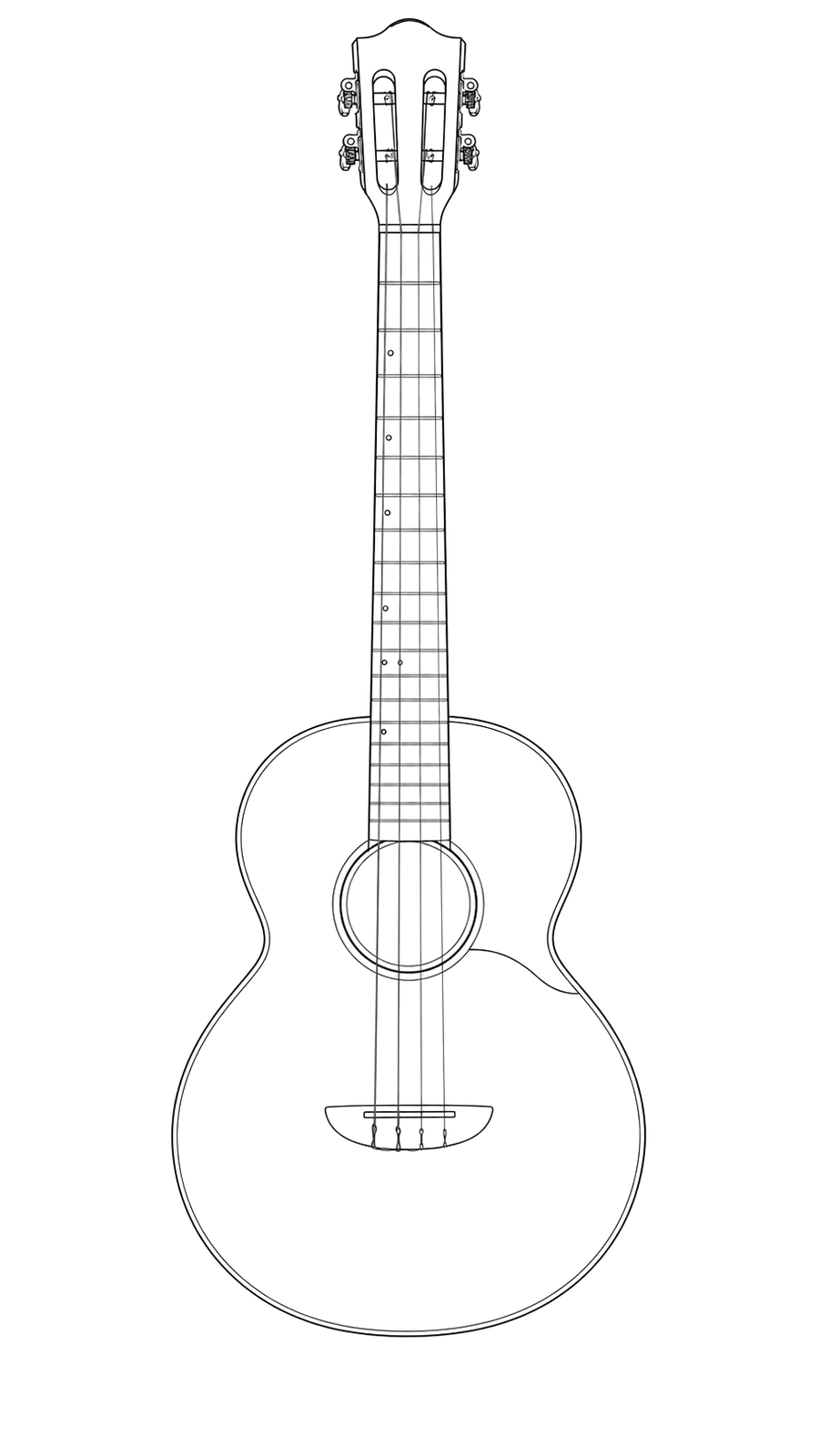 Technical line drawing of Flight Iris BK Baritone