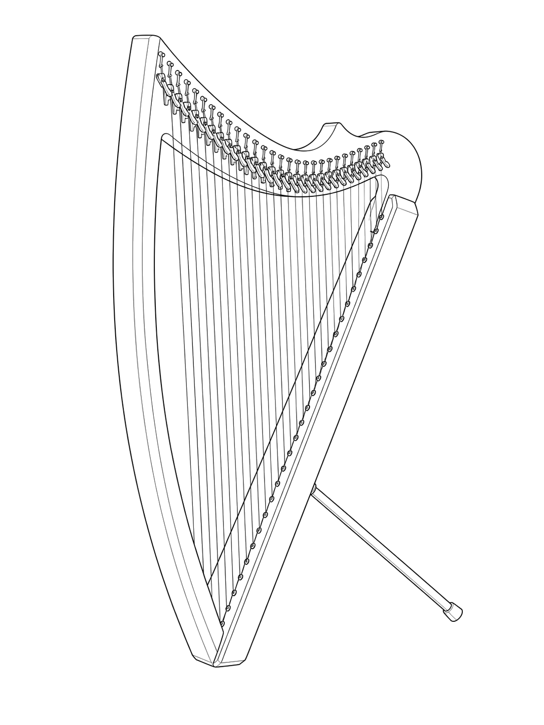 Technical line drawing of Camac Baby Blue 30